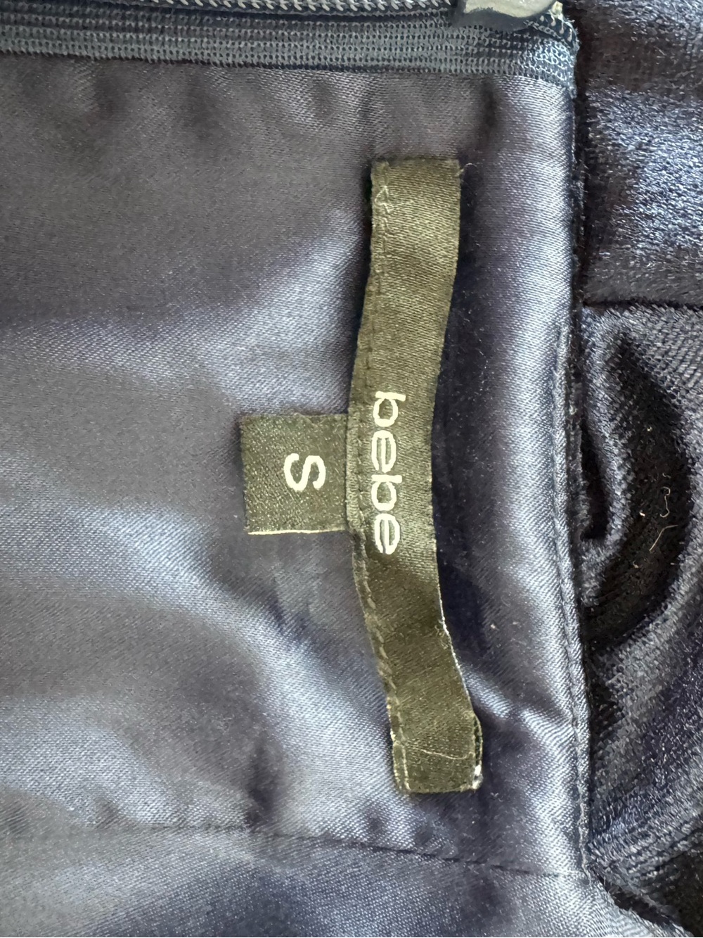 Bebe Style Navy Velvet Long Sleeve Romper | Y2K Glam Mini Playsuit | Open Back T - Picture 9 of 11